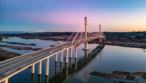 A large bridge across a wide river