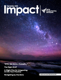 Impact cover showing a purple and pink starry sky