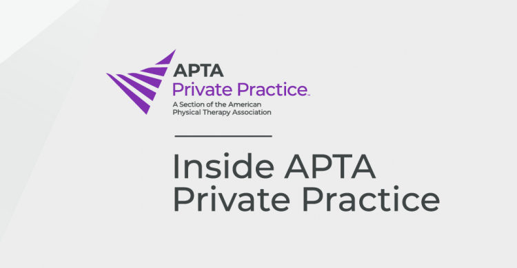 APTA Private Practice purple-and-black logo with the words "Inside APTA Private Practice"